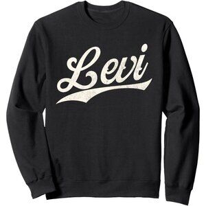 Levi Name, Retro Vintage Levi Given Name Distressed Sweatshirt